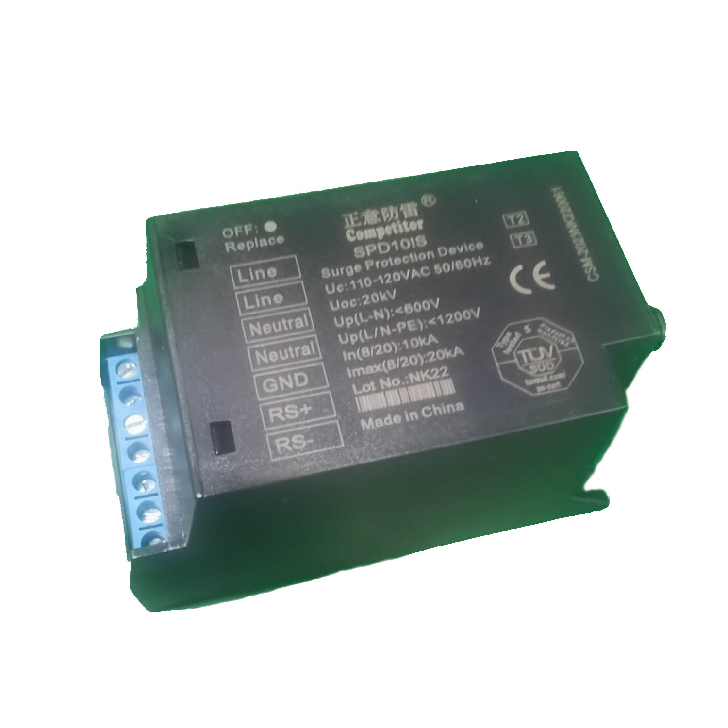 Surge protector for railway signal lights