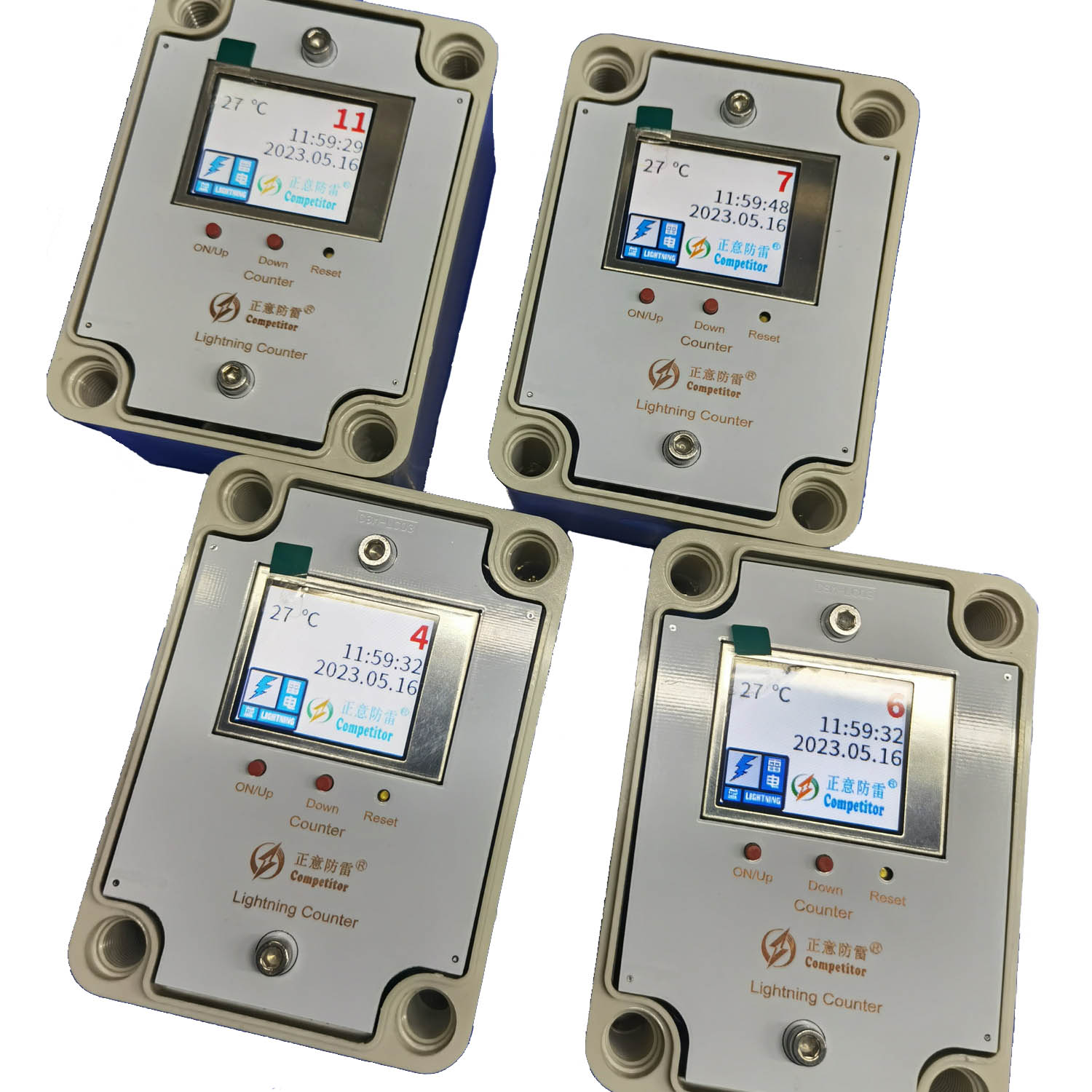 液晶彩屏雷击监测计数装置